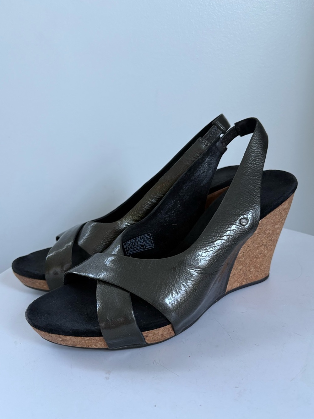 Ugg Patent Leather Wedges Size 9
